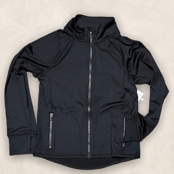 NWT Zella Mock-Neck Full-Zip Jacket, Jet Black | S (7/8) - Picture 3 of 14